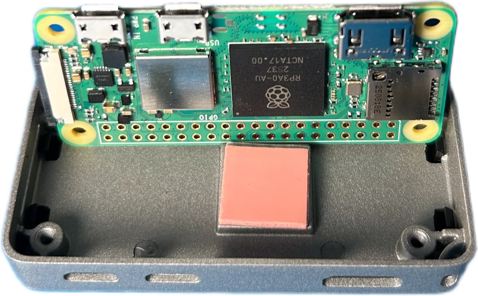 Raspberry Pi Zero 2W inside the gateway enclosure